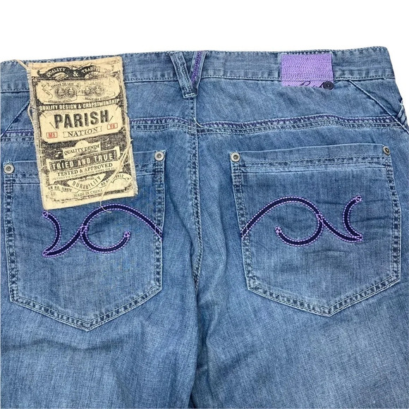 NWT Parish Nation Light Washed Denim Jean 38x35 - Picture 10 of 14